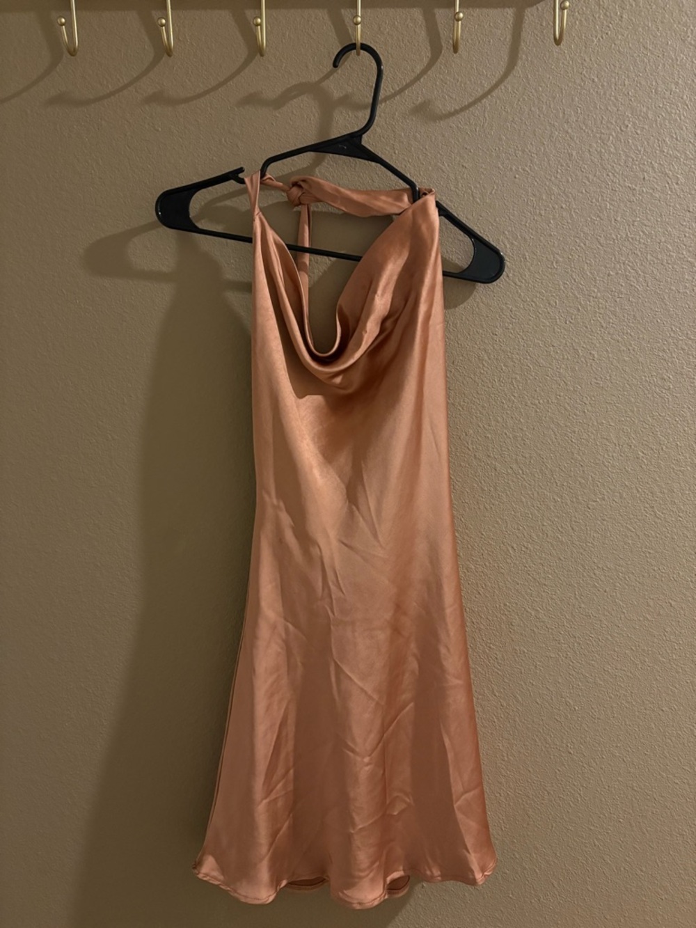 Satin Halter Neck Mini Dress